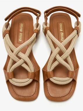 Miu Miu Flat Cord Sandals